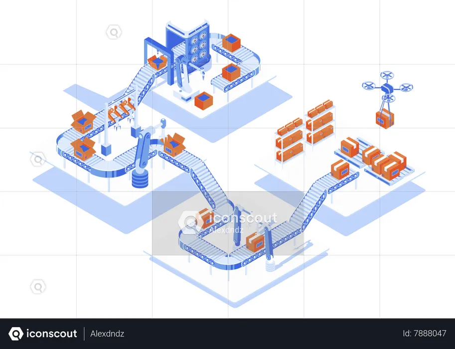 Automated Industry  Illustration