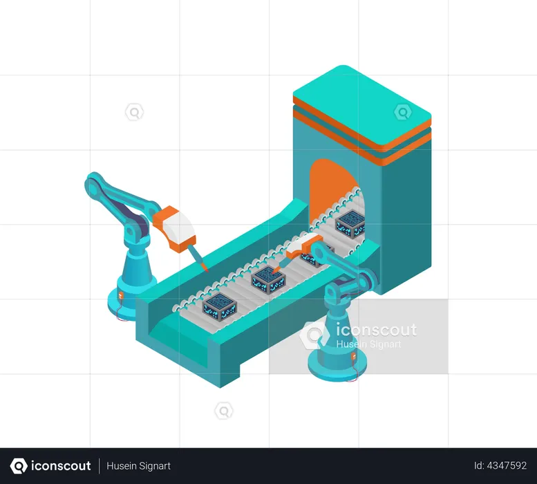 Automated Production unit  Illustration