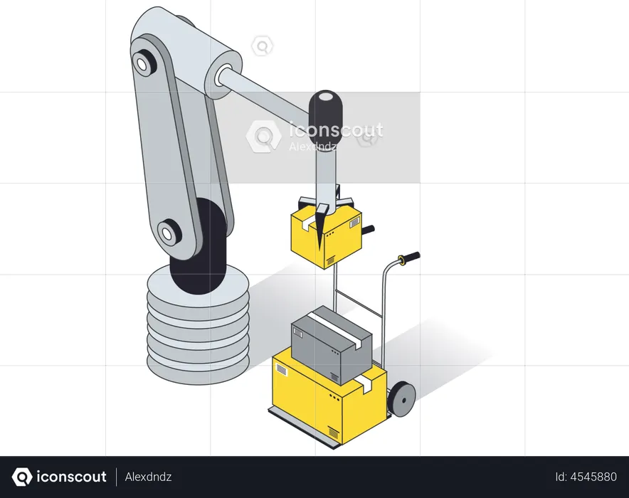 Automated Warehouse Management  Illustration