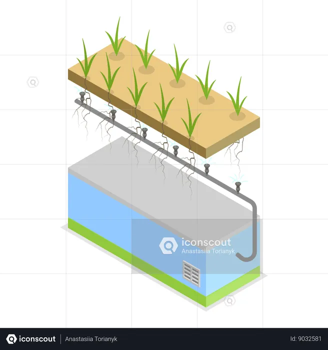 Automatic farming system  Illustration