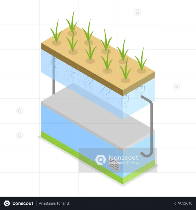 Automatic farming system  Illustration