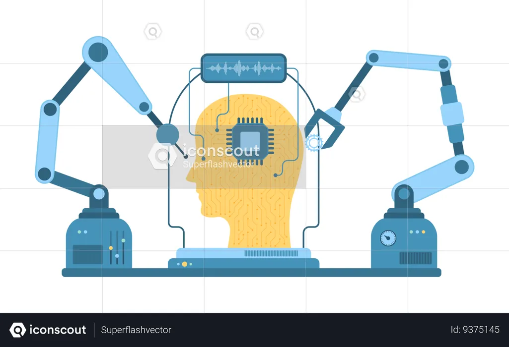 Automation in industry  Illustration