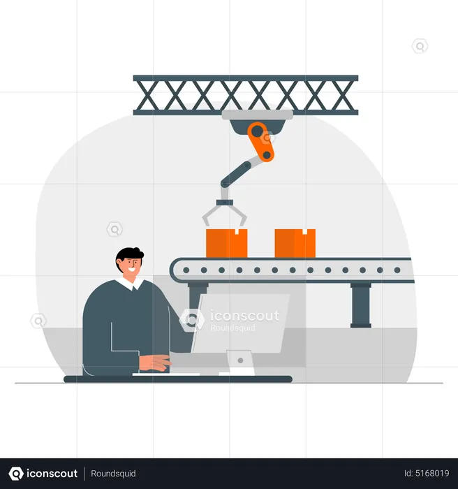 Automatisierte Produktion  Illustration