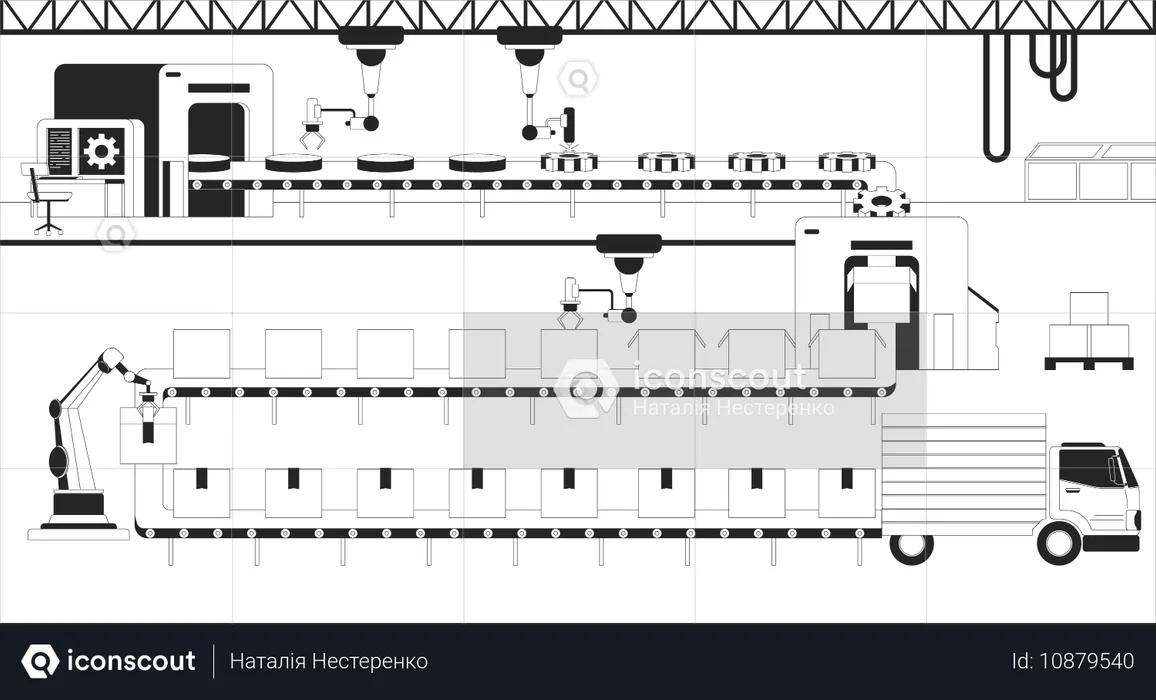 Automatisierte Robotersysteme  Illustration