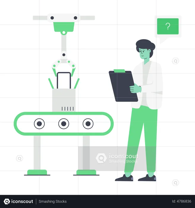 Automatisierte Verpackung  Illustration