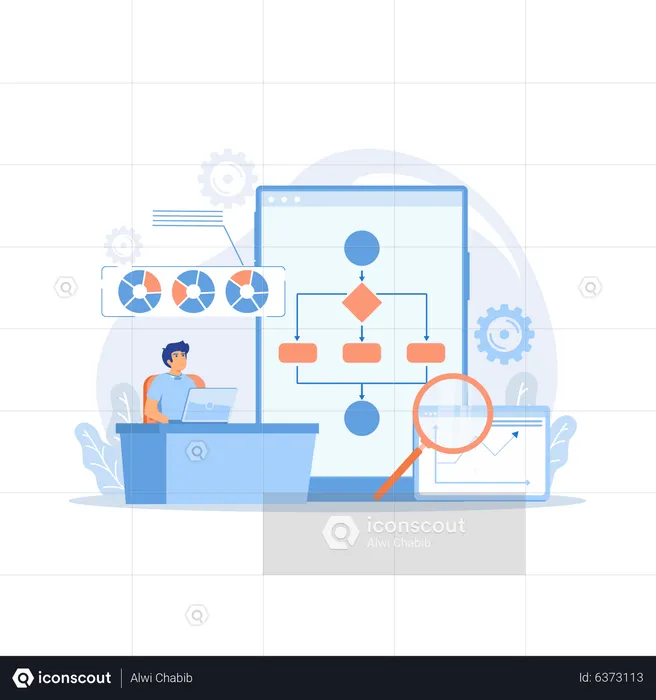 Automatisierungsprozess  Illustration