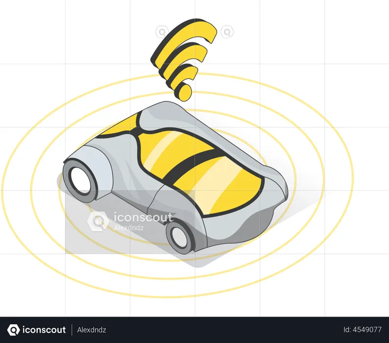 Autonomes Fahrzeug  Illustration