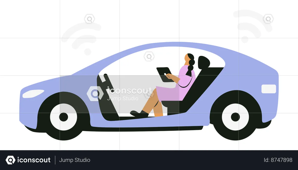 Autonomous Car  Illustration