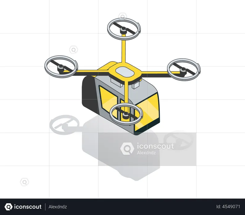 Autonomous Flying Car  Illustration