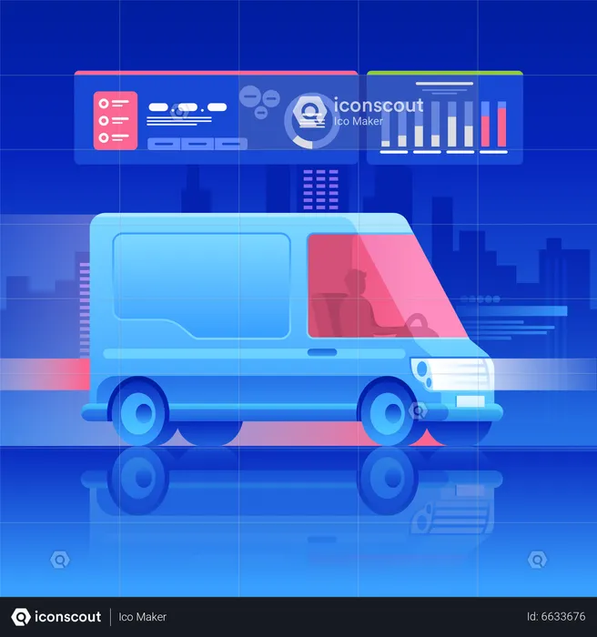 Autonomous Vehicle  Illustration