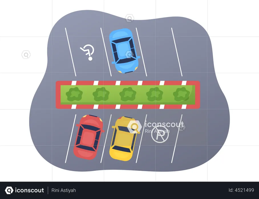 PKW-Parkplatz  Illustration