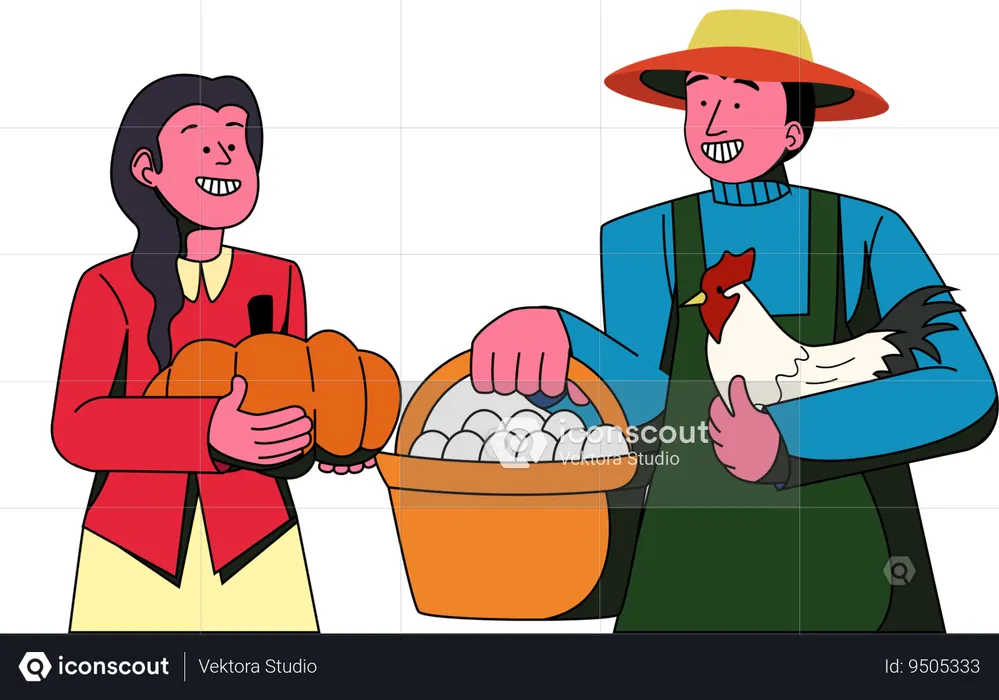 Autumn Harvest Sharing  Illustration