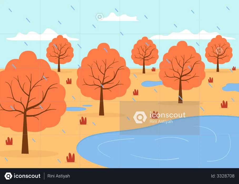 Autumn Park  Illustration