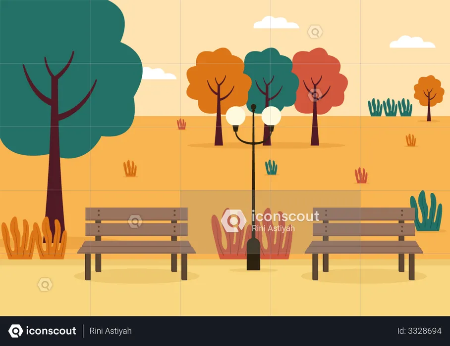 Autumn Park  Illustration