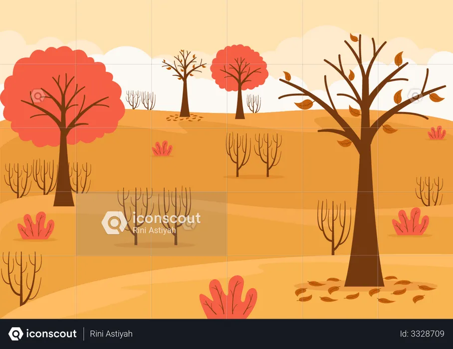 Autumn Season  Illustration