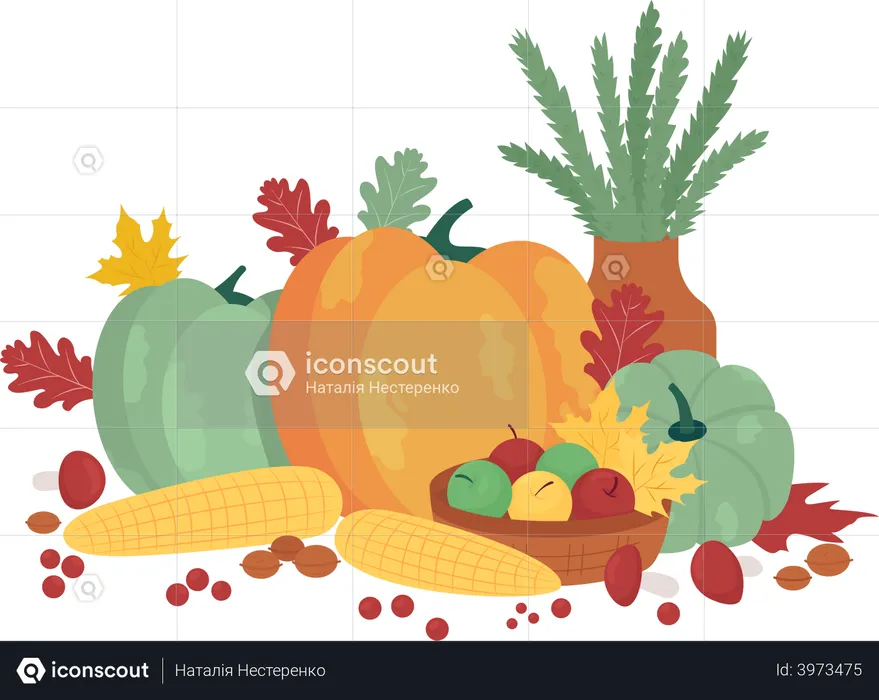 Autumnal crop  Illustration