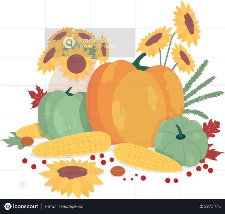 Autumnal harvest  Illustration