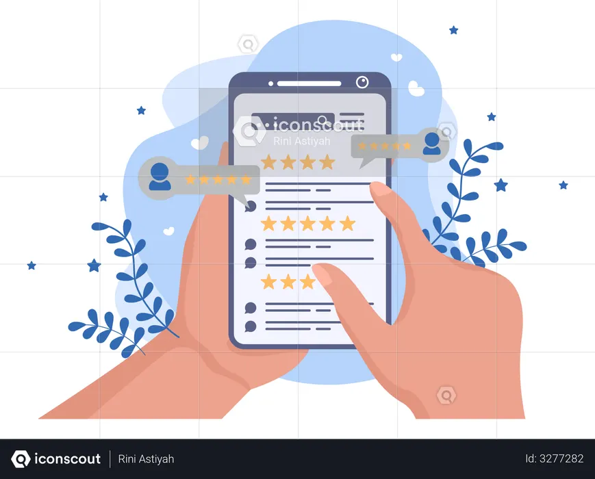 Avaliação do cliente  Ilustração