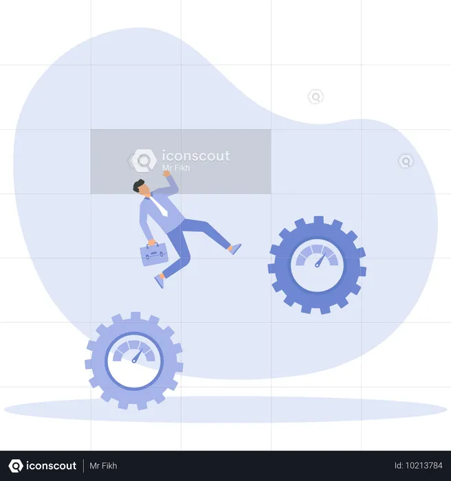 Avaliação do desempenho do trabalho e ambição ou motivação para crescer no conceito de negócios  Ilustração