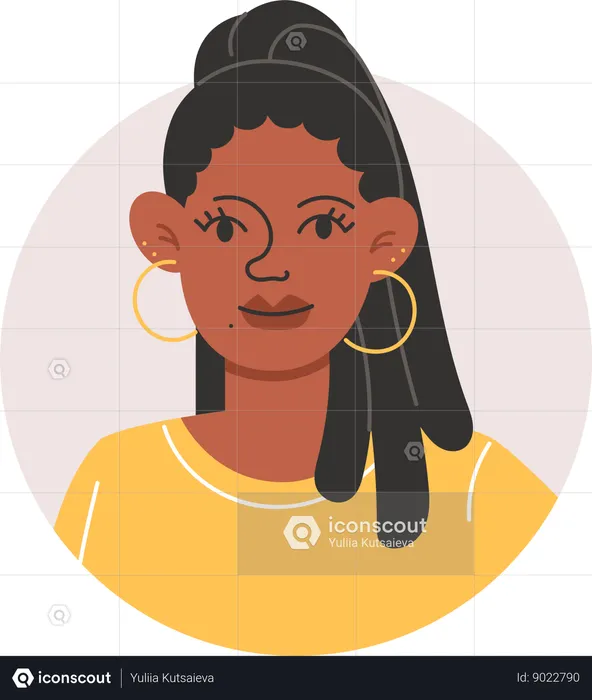 Avatar feminino  Ilustração