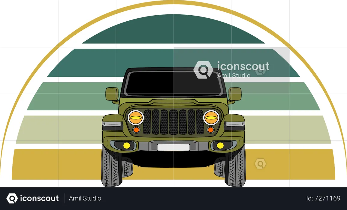 Jeep d'aventure  Illustration