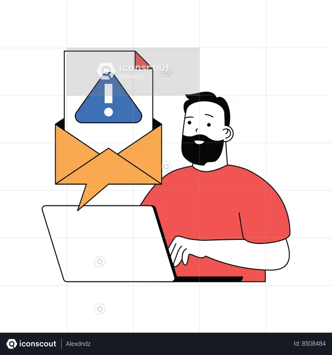 Aviso de e-mail  Ilustração