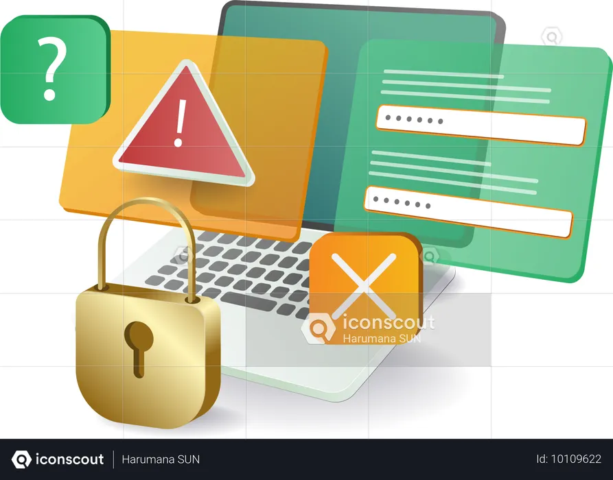 Aviso sobre segurança de tecnologia de computador  Ilustração