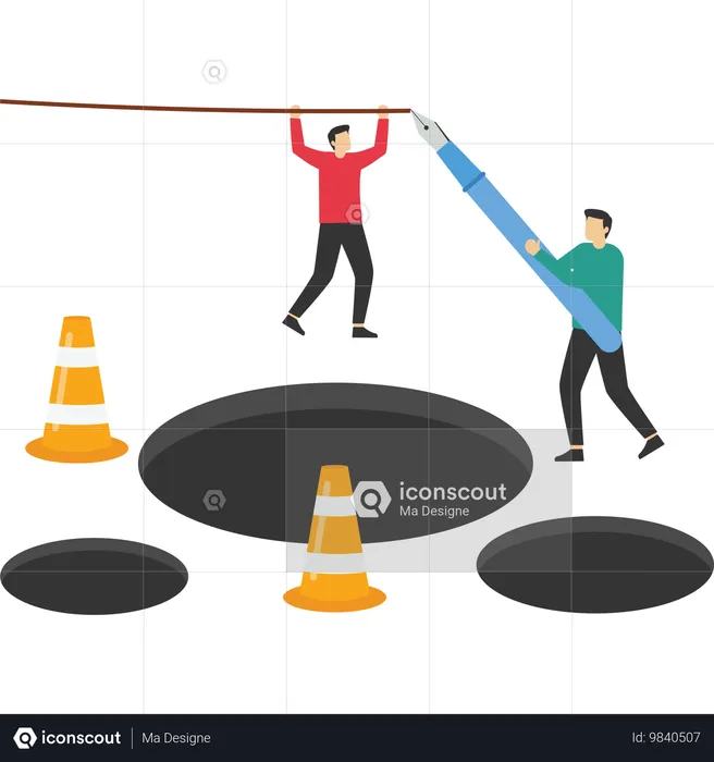 Avoid pitfall and business failure  Illustration