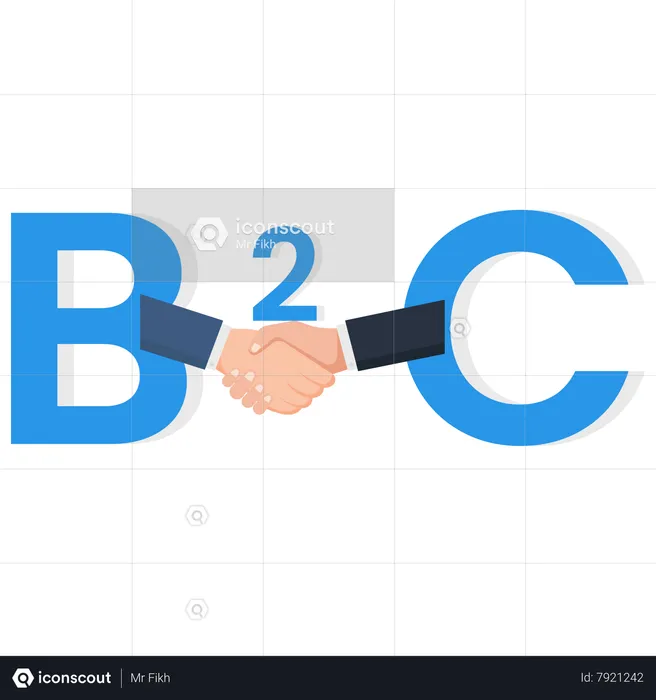 B 2 C Business To Consumer  Illustration