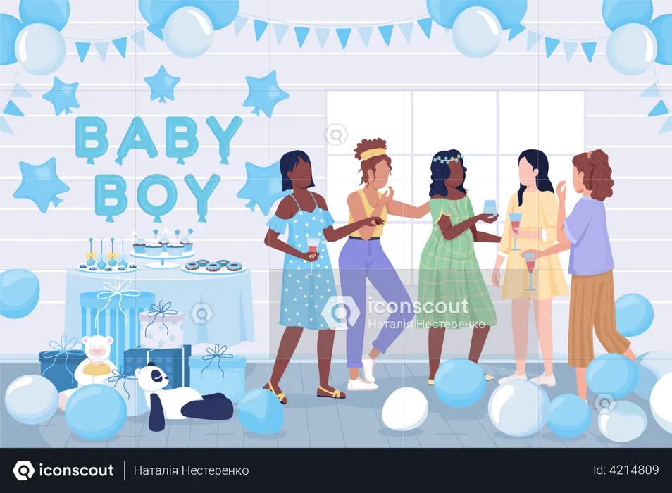 Baby Boy shower party  Illustration