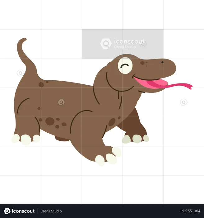 Baby Komodo Dragon  Illustration