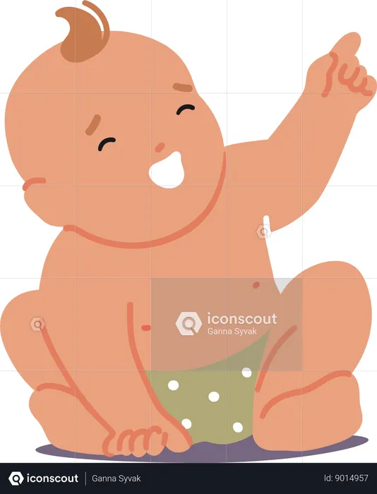 Baby Pointing Gesture  Illustration