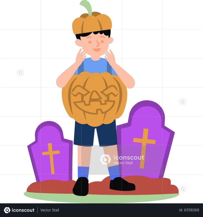 Baby ready for Halloween  Illustration