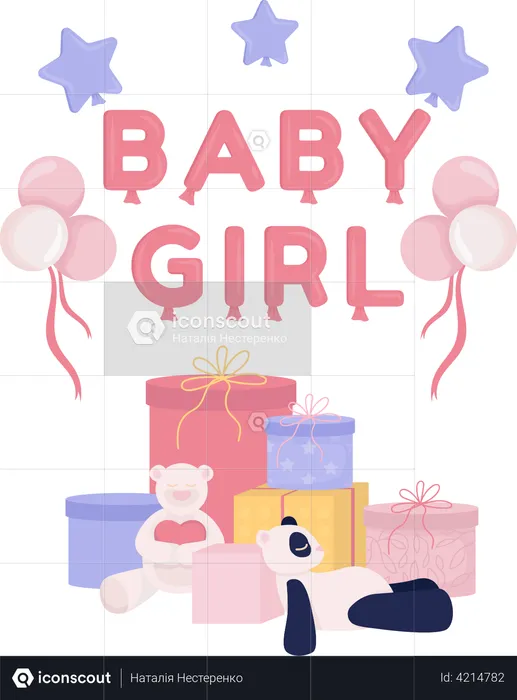 Baby shower gifts  Illustration