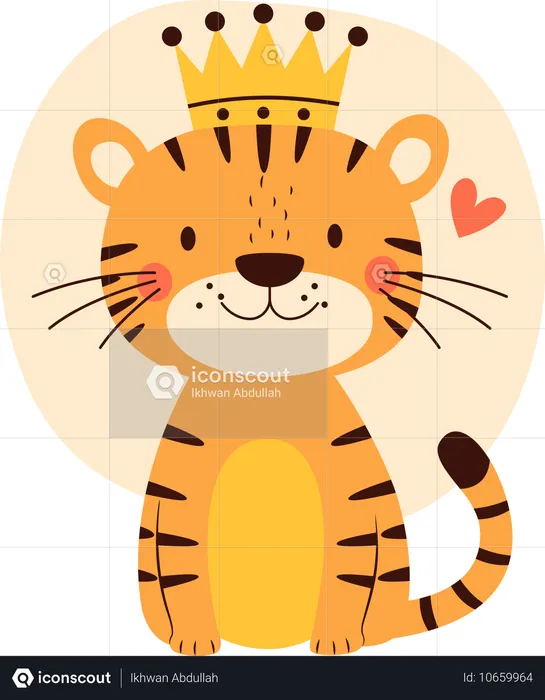 Baby Tiger Animal  Illustration