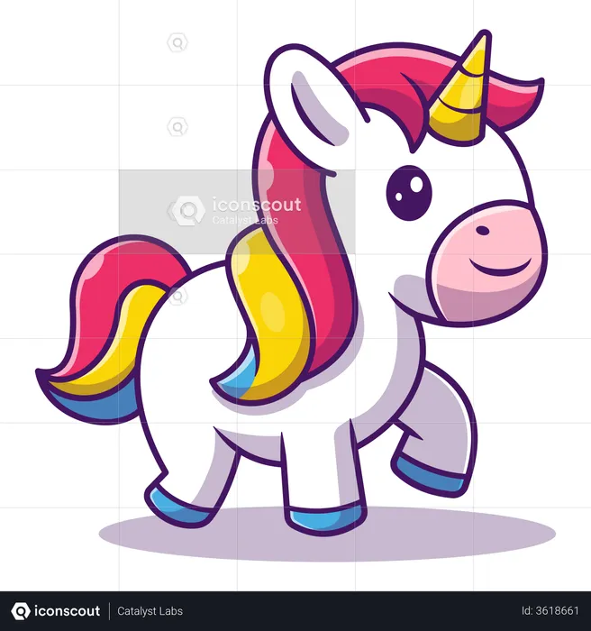 Baby unicorn  Illustration