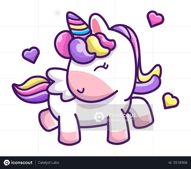 Baby Unicorn  Illustration