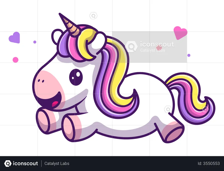 Baby unicorn  Illustration