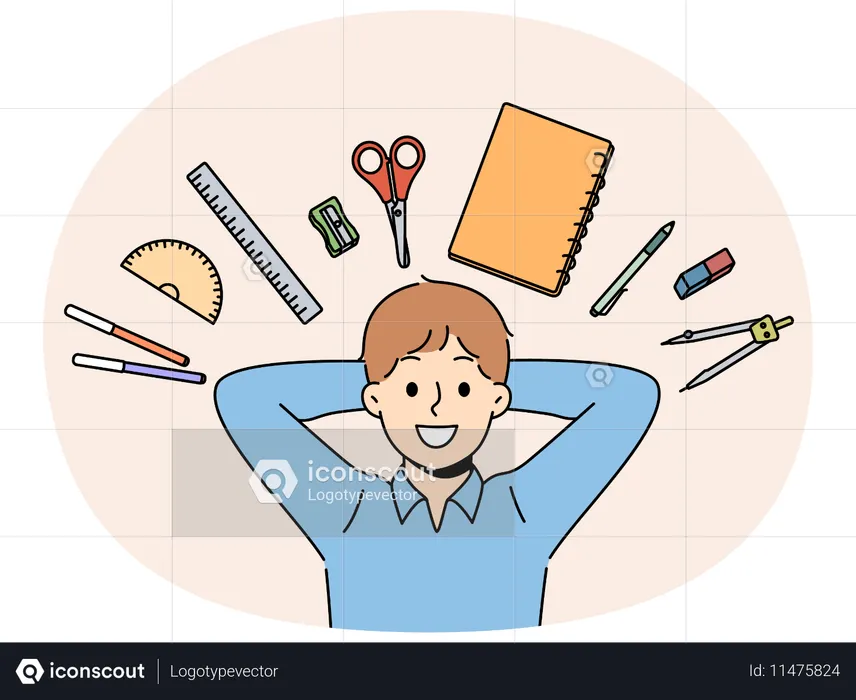 学校に戻る  イラスト