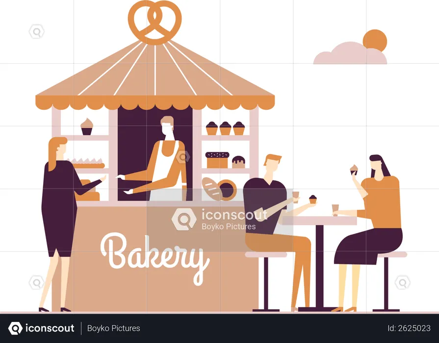 Bäckerei  Illustration