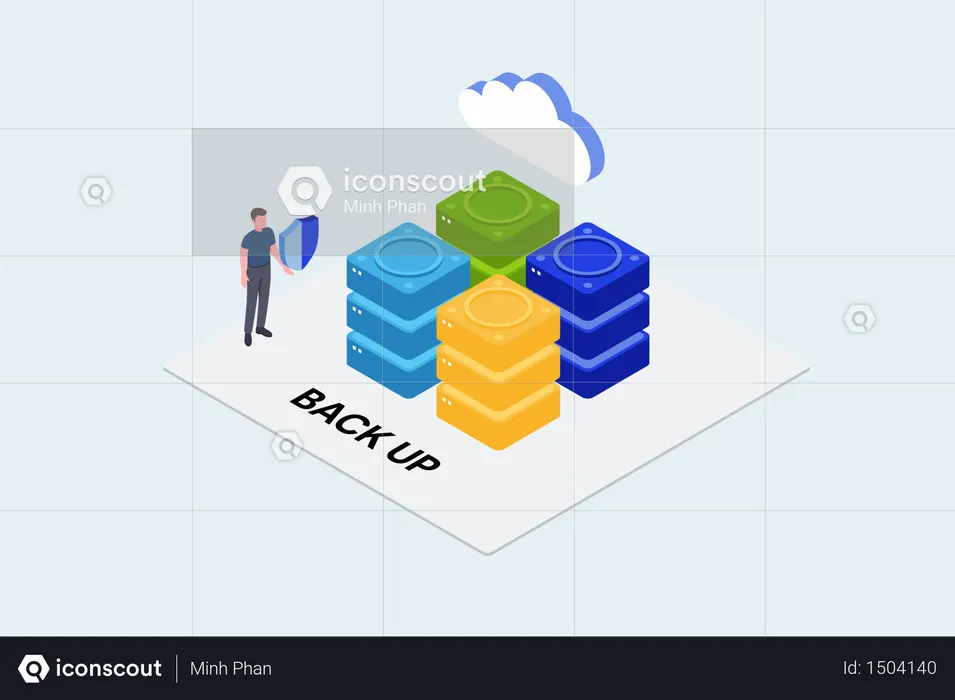 Backup de dados  Ilustração