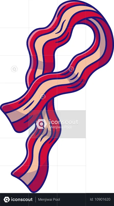 Bacon Ribbon  Illustration