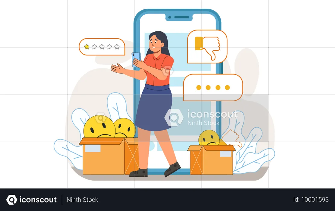 Bad Customer Review  Illustration