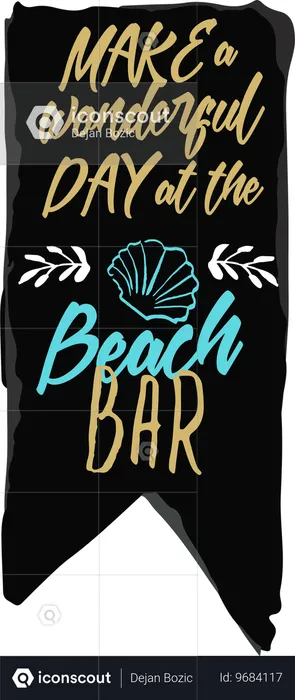 Insigne de bar de plage  Illustration