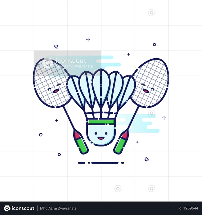 Badminton Sport  Illustration