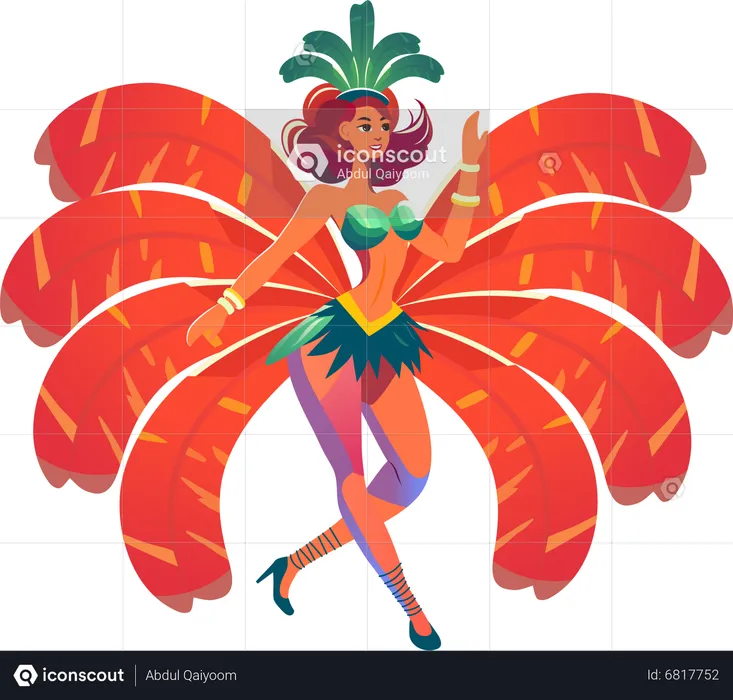 Bailarina de carnaval  Ilustración