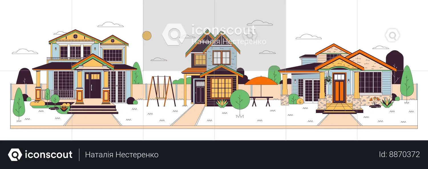 Bairro moderno  Ilustração