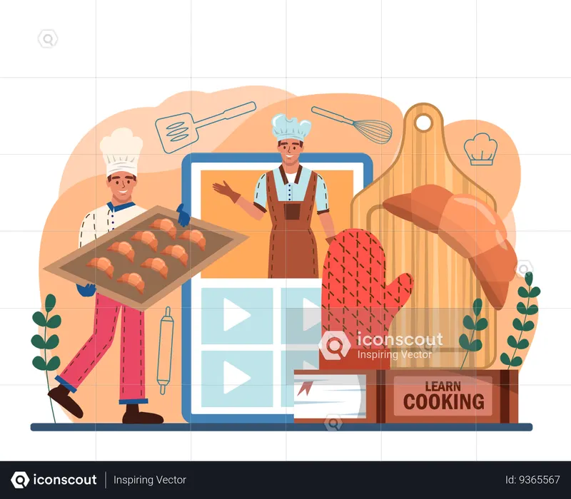 Baker online service  Illustration