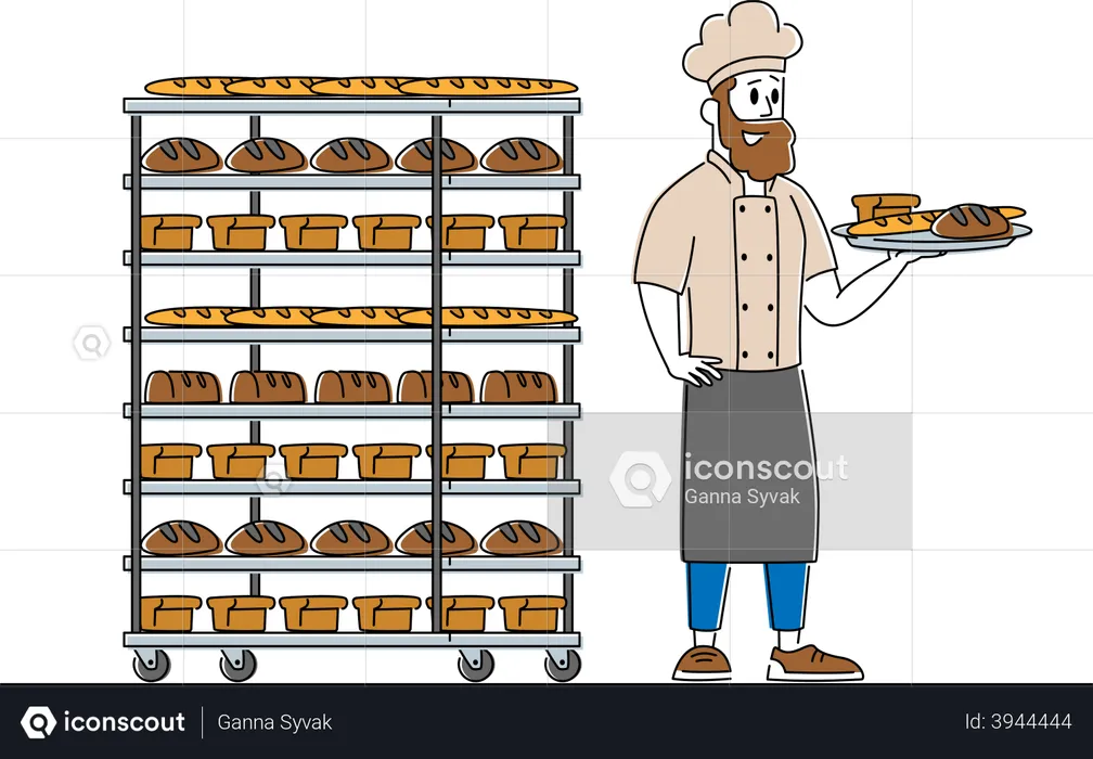 Bakery and Baked Food Production and Manufacture  Illustration