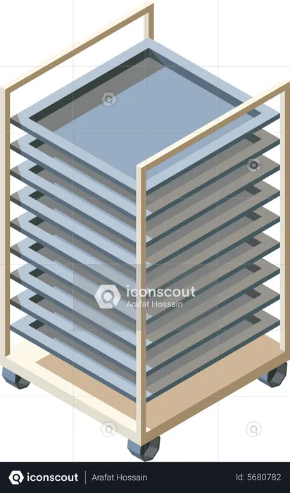 Bakery dough rack  Illustration